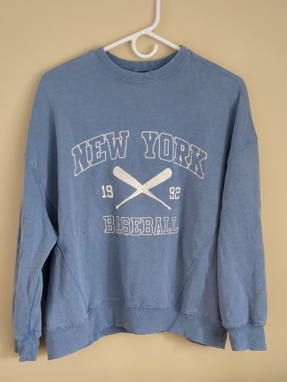 XS Garage New York Baseball 1992 Blue And White Sweatshirt
